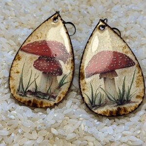 Mushroom Teardrop Earrings